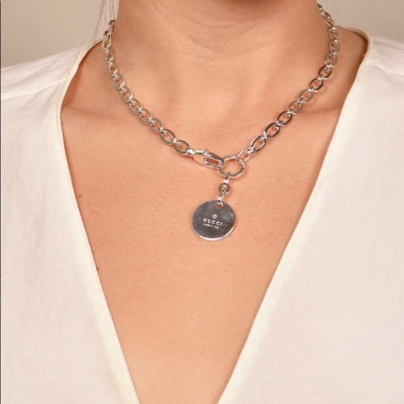 gucci circle necklace